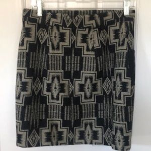 Anthropologie black and grey mini skirt.